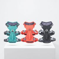 Collier Réfléchissant Durable Anti-Traction pour Chien, Harnais Rembourré Doux en Maille Respirante en Nylon, Poignée de Contrôle Facile, Tailles Moyenne et Grande