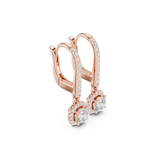Boucles d'oreilles Aries Jewel Classic en or 14 carats avec diamants de laboratoire taille coussin et taille rond, certifiées IGI, idéales pour cadeau, fête et anniversaire - Product Image 4