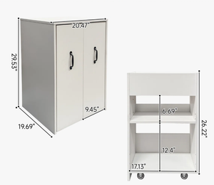 Armoire de rangement en bois blanc de qualité supérieure, moderne, à deux portes, sur pied, pour la décoration de la maison et du bureau - Product Image 4
