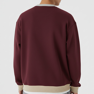 Sweat-shirt d'hiver à col rond et coupe classique de haute qualité, avec bordure contrastante, pour tenue décontractée et extérieure - Product Image 6