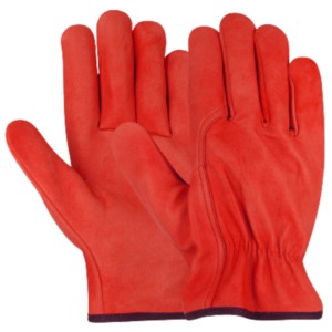Gants de sécurité industriels en gros, résistants à l'abrasion, avec manchette élastique lisse, en cuir de mouton grainé, pour la conduite et le jardinage - Product Image 4