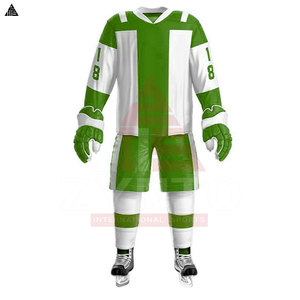Dernier design d'uniforme de hockey sur glace personnalisé pour adulte, imprimé, respirant, séchage rapide, couleur et logo personnalisés, 100% polyester - Product Image 5