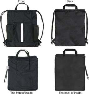 Sports Fitness Bag <b>Backpack</b> Tote Bag Polyester <b>Drawstring</b> <b>Backpack</b> With Shoe Compartment - Product Image 3