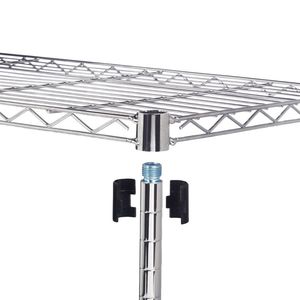 Scaffale in Ferro Cromato a 4 Ripiani 120*90*35, Mensole e Unità di Stoccaggio Argento di YF - Product Image 2