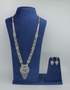 Collier avec boucles d'oreilles Parure de bijoux Oxodise Laiton pur Haute qualité Émirats arabes unis Dubaï Collier Design Parure de bijoux - Product Image 5