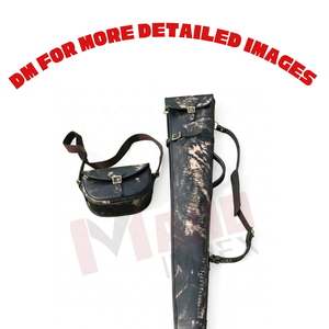 Leather Shotgunn GunbBag Slip Vintage Genuine Leather Shooting <b>Case</b> with Fur Lining Hunting Gear OEM Supplier - Product Image 2