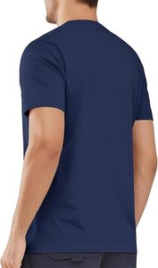 Camiseta de Algodón para Hombre, Corte Regular, Color Azul Marino, Cuello Redondo, Manga Corta, Estilo Casual, Tejido Jersey - Product Image 4