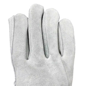 Guantes de Trabajo de Seguridad Resistentes de Cuero Vacuno de Grado AB con Protección para el Pulgar, Sin Forro, de Alta Calidad y Cómodos para Uso Industrial - Product Image 3