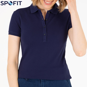เสื้อโปโลผู้หญิง ระบายอากาศได้ดี น้ำหนักเบา ราคาสมเหตุสมผล สีพื้น รับสกรีนโลโก้ เสื้อยืดโปโลแขนสั้นลำลองสำหรับสุภาพสตรี - Product Image 6