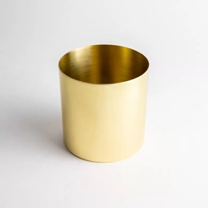 Indian Wholesale Tall Brass Candle Container Copper <b>Jar</b> with Brushed Gold Finished Used for Home Lightning Table Top Decoration - Product Image 2