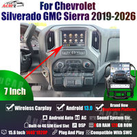 Autoradio Android 13 15,6'' avec GPS et lecteur multimédia DVD pour Chevrolet Silverado GMC Sierra 2019-2026