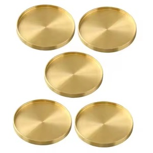 Ensemble de sous-verres en métal, protège-ustensiles modernes pour tasses à café, verres à vin, restaurants, hôtels, bars - Product Image 4