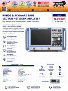 Analizador de Redes Vectoriales Rohde and Schwarz ZNB8, Medición de Microondas de Radiofrecuencia para Pruebas de Laboratorio - Product Image 1