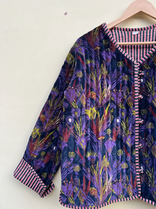 Handmade Velvet Suzani Kimono Jacket Eye Embroidery | Autumn/Winter Eco-Friendly Breathable Anti-Wrinkle Quick-Dry Cotton - Product Image 2