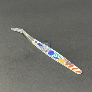 Pinzas para Extensión de Pestañas de Acero Inoxidable, Elegantes y Duraderas, con Adhesivo Impreso de 10 mm, Logotipo Personalizable, Empaque de Marca Privada - Product Image 3