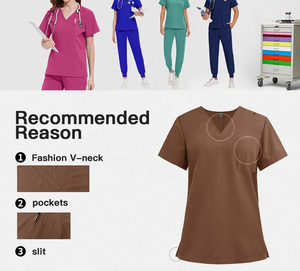 Conjunto de Uniformes Médicos de Alta Comodidad, Poliéster y Spandex, Ropa de Trabajo para Profesionales de Hospitales y Clínicas, Uniforme Médico de Primera Calidad - Product Image 4