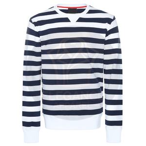 <b>Men</b> Anti-Wrinkle Autumn Full Sleeve Crew Neck Top <b>Navy</b> White Contrast Color Highest Quality Best Supplier New Trendy <b>Shirts</b> - Product Image 1