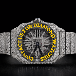Reloj de Pulsera Exclusivo para Hombre, con Diamantes de Moissanita, Esfera Cuadrada de Oro Blanco, Estilo Hip Hop, Personalizado - Product Image 1
