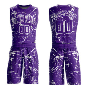 Conjunto de Uniforme de Baloncesto para Hombre, 100% Poliéster, Transpirable, de Secado Rápido, Jersey y Pantalones Cortos con Estampado por Transferencia de Calor, Tallas Grandes, Nombre del Equipo Personalizado - Product Image 1