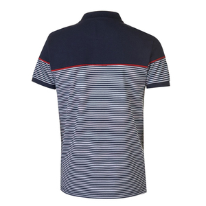 เสื้อโปโลผู้ชาย แขนสั้น คอปก ดีไซน์ลำลอง ตัดต่อสีแดง ขาว กรมท่า ทรงปกติ มีจำหน่าย - Product Image 6