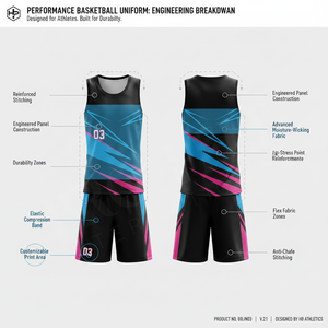 Vêtements de sport en gros, maillot de basket sans manches respirant et short, uniforme à séchage rapide, design imprimé numérique - Product Image 2
