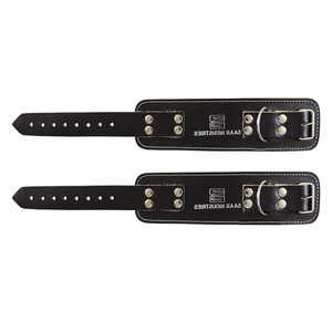 สายรัดข้อเท้าหนังพรีเมียมสำหรับเครื่องออกกำลังกายแบบสายเคเบิล ปรับระดับได้ พร้อมแผ่นรองรับรูปตัว D สำหรับบริหารกล้ามเนื้อก้นและขา - Product Image 3