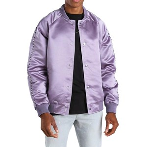 New Fashion Style Custom Satin Varsity <b>Jacket</b> Plain Breathable Plus Size Satin <b>Baseball</b> Hip Hop <b>Jacket</b> <b>for</b> <b>Men</b> - Product Image 1