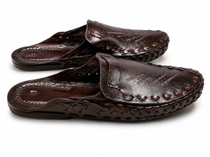 Brown Genuine Leather Handcrafted High Quality Fashion Kolhapuri Chappal Men <b>Closed</b> <b>Toe</b> Buckle Strap Outdoor Embossed - Product Image 4