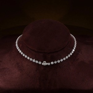 สร้อยคอเพชรทรงกลมมอยส์ซาไนต์ เงินแท้ 925 - Product Image 4