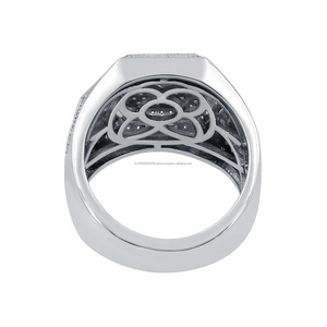 Cut Engagement Wedding <b>Ring</b> for <b>Man</b> Woman 925 Sterling <b>Silver</b> Unisex Gift <b>Ring</b> Hip Hop Style Rhodium Plated Party Cluster <b>Rings</b> - Product Image 6