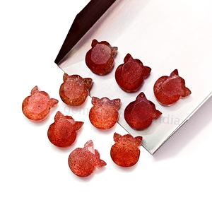 Perles sculptées à la main en forme de chat pour la fabrication de bijoux en quartz, pierre précieuse naturelle - Product Image 5