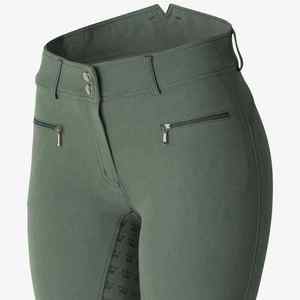 Pantalones de Montar de Cintura Alta para Mujer, Largos hasta el Tobillo, Tejidos en Spandex y Nailon, Elásticos en Cuatro Direcciones, con Bolsillos, Color Sólido - Product Image 2