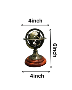 Globe armillaire en laiton : Décoration nautique vintage - Product Image 2