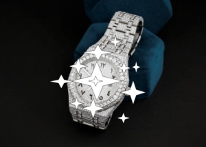 Montre mécanique de luxe pour homme, boîtier carré, édition limitée, antique, sertie de moissanite, analogique, acier inoxydable, verre, 41 mm - Product Image 5