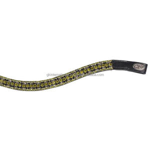 Diamantes de imitación de cristales multicolores personalizados, forma de onda profunda decorativa, banda de ceja de caballo de cuero genuino en tamaños de mazorca completos - Product Image 2