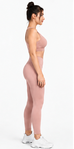 Ensemble de yoga pour femmes, couleur unie, soutien-gorge de sport à bretelles, short taille haute, Pilates, gym, fitness, entraînement, vêtements de sport, deux pièces personnalisées - Product Image 5