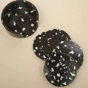 Premium Quality Luxury Resin Drink Coaster <b>Set</b> <b>Square</b> Heat Resistant Eco-Friendly Durable Table Mat - Product Image 1