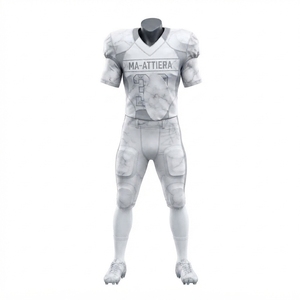 Custom White Marble Print American Football Uniform <b>Padded</b> Jersey <b>Pants</b> Set Team Sports Apparel - Product Image 3