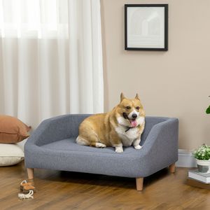 Divano XL per Cani di Taglia Media e Grande, Rivestimento Lavabile, Cuscino Rimovibile, Piedini Antiscivolo, Capacità 25 kg, Grigio - Product Image 2