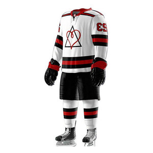 Maillots vierges en gros – Tenues d'équipe personnalisées pour le hockey sur glace avec nom et numéro d'équipe sur mesure - Product Image 2