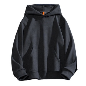 New Arrival Men's Homme Heavyweight Solid Color 460Gsm Hoodie hettegenser Without Drawstring Thick Pullover Sweatshirt - Product Image 1