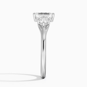 BOJ <b>Ring</b> 0122 <b>Emerald</b> Cut 925 <b>Silver</b> Luxe Floating Prong Setting Solitaire Diamond <b>Ring</b> 2ct D Color VVS1 Moissanite GRA Sale - Product Image 3