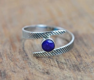 Bague en argent sterling 925 saphir bleu, style bohème chrétien, certifiée GIA, pierre de naissance de septembre, bijoux faits main, directement de l'usine - Product Image 5