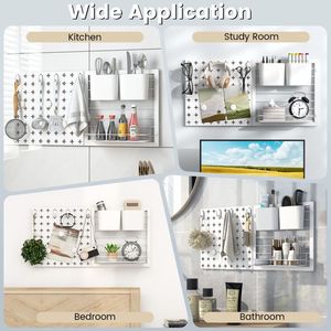 Kit Organizzatore da Parete in Metallo Resistente con Magneti e Ganci per Garage, Camera da Letto e Stoccaggio - Product Image 2