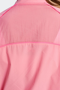 Veste coupe-vent légère rose zippée et ensemble short pour femme, vêtements de sport décontractés, ensemble de survêtement deux pièces pour femme - Product Image 4