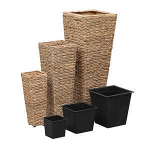 Tall Water Hyacinth <b>Tree</b> Planter with Plastic Insert, Boho Chic Garden <b>Pot</b> Home Decor, High Quality Vietnam Handicraft Wholesale - Product Image 3