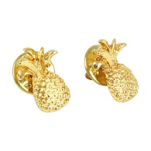 Épingles personnalisées en métal logo insigne d'épinglette ananas plaqué or de petite taille - Product Image 2