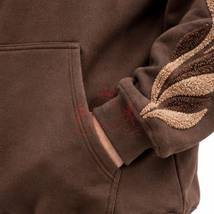 Chándal con Capucha para Hombre, Color Marrón, Manga Larga, Estilo Casual, con Bolsillos Laterales, Cintura Media, Estilo Invernal - Product Image 3