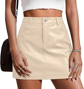 Jupe courte en cuir taille haute pour femme, coupe ajustée, sexy, fabrication sur mesure, OEM, ODM, fournisseur de vêtements en gros - Product Image 1