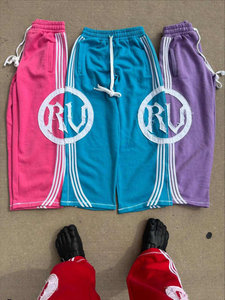 Wholesale Custom Embroidered Logo Loose Vintage Streetwear Mens Rhinestones Flared Sweatpants <b>Stacked</b> <b>Joggers</b> Set Pants Trousers - Product Image 2